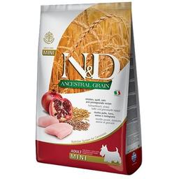 Сухий корм для дорослих собак малих порід Farmina N&D Low Grain Dog Chicken&Pomegranate Adult Mini, курка та гранат, 7 кг
