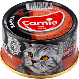 Влажный корм для кошек Carnie Паштет мясной, с уткой, 90 г (90037)
