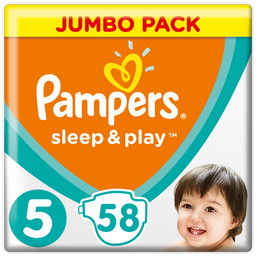 Подгузники Pampers Sleep&Play 5 (11-16 кг), 58 шт.