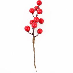 Гілочка декоративна Yes! Fun з червоними ягодами 17 см червона (973523)