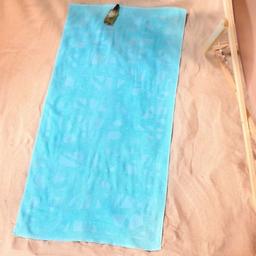 Рушник Sarah Anderson Plaj Leaf Mint, 150х70 см, блакитний (svt-2000022315920)