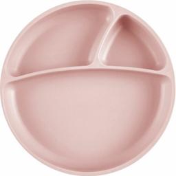Тарелка секционная MinikOiOi Portions Pinky Pink, на присоске, силиконовая (101050002)