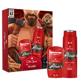 Подарочный набор для мужчин Old Spice Lumberjack Bearglove: твердый дезодорант 50 мл + гель для душа 3 в 1 250 мл