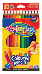Олівці кольорові Colorino Jumbo, з точилкою, 12 кольорів, 12 шт. (15530PTR / 1)