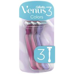 Одноразові станки для гоління Gillette Venus 3 Colors, 3 шт.
