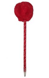 Ручка шариковая Offtop Помпон, красный (833893)