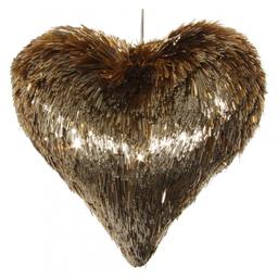Украшение для елки Shishi Сердце, 20 см, золотой (57205)
