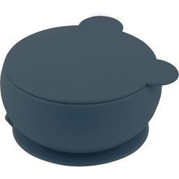 Тарелка с крышкой на присоске MinikOiOi Bowly Deep Blue, глубокая (101080010)