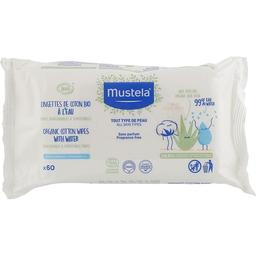 Вологі серветки Mustela Baby Organic Cotton Wipes with Water 60 шт.