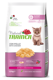Сухий корм для кошенят Trainer Natural Super Premium Kitten, зі свіжою курочкою, 1.5 кг