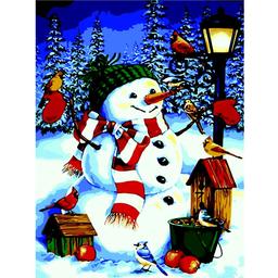 Картина по номерам ZiBi Art Line Веселый снеговик 40х50 см (ZB.64115)