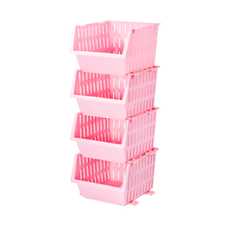 Набор корзин Violet House Бамбу Pink, розовый, 4 шт. (1021 Бамбу PINK Набор 4 шт)