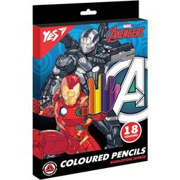 Карандаши цветные Yes Marvel Avengers, 18 цветов (290686)