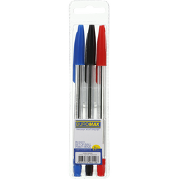 Шариковые ручки Buromax Classic, 3 цвета, 3 шт. (BM.8433)