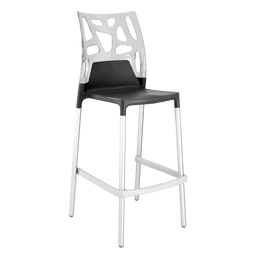 Барный стул Papatya X-Treme Ego-Rock, серый с белым (4820128120321)