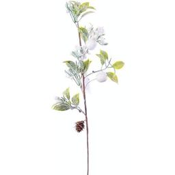 Декоративна гілочка Lefard Листочки з шишкою 48 см (801-282)