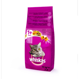 Сухой корм для котов Whiskas, с говядиной, 14 кг