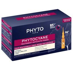 Засіб проти випадання волосся Phyto Phytocyane Anti Hair Loss Reactional Treatment Women, 12 шт х 5 мл (PH1002011P4)