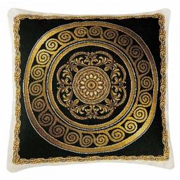 Наволочка Прованс Baroque-2, 45х45 см, чорний із золотим (25616)