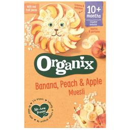 Мюслі Organix з бананом, персиком та яблуком органічні з 10 місяців 200 г