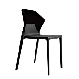 Стул Papatya Ego-S, черное сиденье, верх черный (390651)