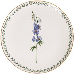 Тарелка Alba ceramics Flower, 26 см, белая с синим (769-035)