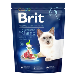 Сухий корм для стерилізованих котів Brit Premium by Nature Cat Sterilized Lamb, 300 г (ягня)