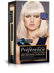Фарба для волосся L'Oréal Paris Preference, відтінок 10.21 (Стокгольм. Світло-світло-русявий перламутровий освітлюючий), 174 мл (A8563301)