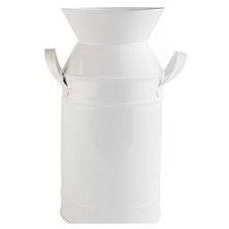 Ваза декоративна Barine Metal Milk Can, M, 24,5 см, білий (2000022076609)