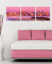 Модульная картина на холсте Art-Life, 3 части, розовый (1С-144-3p)