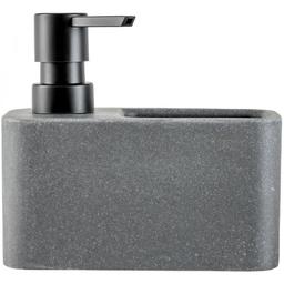 Дозатор для жидкого мыла МВМ My Home с органайзером, 220 мл, серый