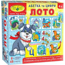 Настільна гра Київська фабрика іграшок Лото Абетка та цифри
