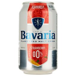 Пиво безалкогольное Bavaria Клубника светлое, ж/б, 0.33 л