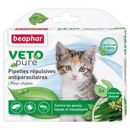 Капли Beaphar Bio Spot On от блох, клещей и комаров для котят, 3 пипетки (15615)
