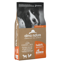 Сухой корм Almo Nature Holistic Dog для собак средних и больших пород, с ягненком, курицей и рисом, 12 кг (6931)