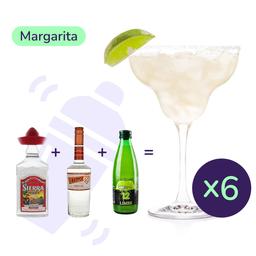 Коктейль Margarita (набір інгредієнтів) х6 на основі Sierra Silver