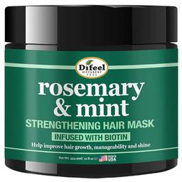 Маска для волос Difeel Rosemary and Mint Strengthening Hair Mask with Biotin, 340 г
