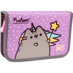 Пенал жесткий Yes HP-02 Pusheen, 13х21х3 см, сиреневый (533398)