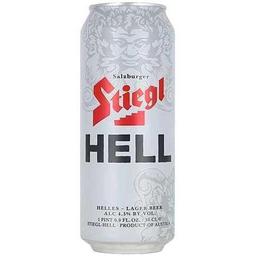 Пиво Stiegl Hell, світле, фільтроване, 4,5%, з/б, 0,5 л