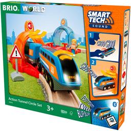Детская железная дорога Brio Smart Tech круговая с тоннелями (33974)