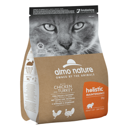 Сухий корм Almo Nature Holistic Cat для дорослих котів, з куркою та індичкою, 2 кг (6811)