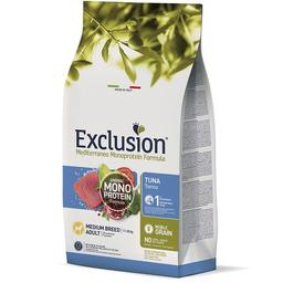 Сухой корм для взрослых собак средних пород Exclusion Noble Grain Adult Tuna Medium Breed, с тунцом, 12 кг