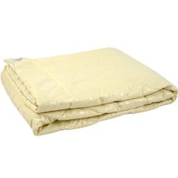 Одеяло шерстяное Руно Нежность, 205х140 см, бежевое (321.29ШНУ_Молочний вензель)