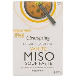 Паста Clearspring для приготовления белого супа Мисо с морскими водорослями, 4 по 15 г