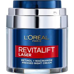 Нічний крем L'Oreal Paris Revitalift Lazer проти зморщок та для покращення тону шкіри обличчя, з ретинолом та нікотинамідом, 50 мл