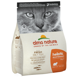 Сухий корм для дорослих котів Almo Nature Holistic Cat, зі свіжою жирною рибою, 2 кг (624)