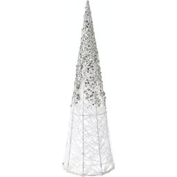 Ялинка декоративна Lefard Біла зі сріблом 60 см металева (681-035)