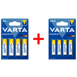 Батарейка Varta Energy AA Bli 4 + Energy AAA Bli 4, 1,5 V, 8 шт. (4106229488)