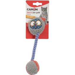 Іграшка для котів Camon Сова з м'ячиком, на пружині, з ароматом котячої м'яти