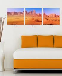 Модульна картина на полотні Art-Life, 3 частини, помаранчевий (1С-147-3p)